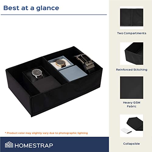 Multipurpose Drawer Organizer With 2 Compartments