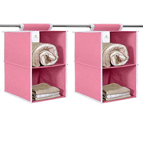 2 Shelf Hanging Organizer | Foldable Wardrobe | Closet Clothes Organizer