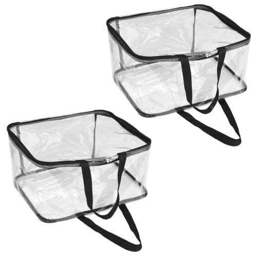Transparent Clothes organizer with Handle and Zipper