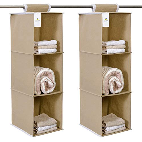 3 Shelf Hanging Organizer | Foldable Wardrobe | Closet Clothes Organizer