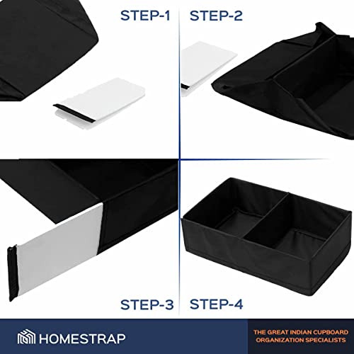 Multipurpose Drawer Organizer With 2 Compartments