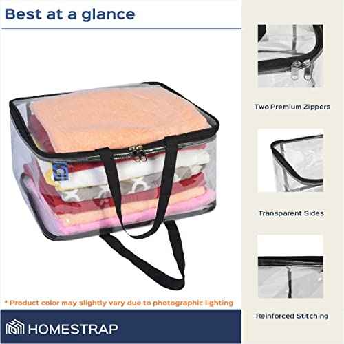 Transparent Clothes organizer with Handle and Zipper