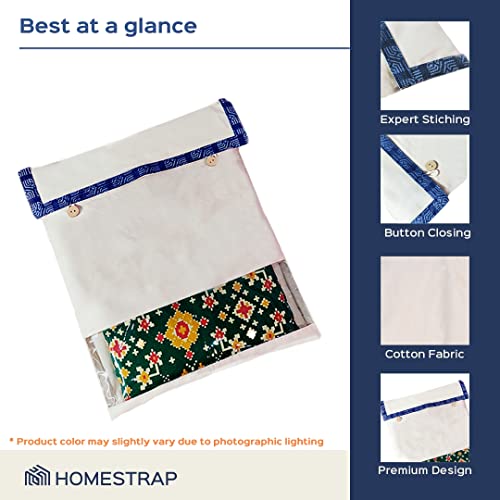 Single White Saree Covers / Clothes Storage Bag