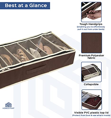 6 Section Footwear Underbed Organizer | Foldable