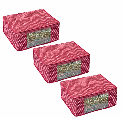 3 layer Cotton Quilted Saree Cover /Clothes Organizer