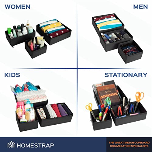 Set of 3,Foldable Storage Box with Zipper, Drawer Organizer