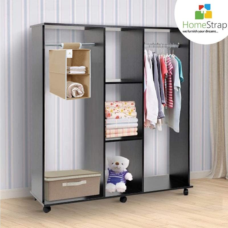 2 Shelf Hanging Organizer | Foldable Wardrobe | Closet Clothes Organizer