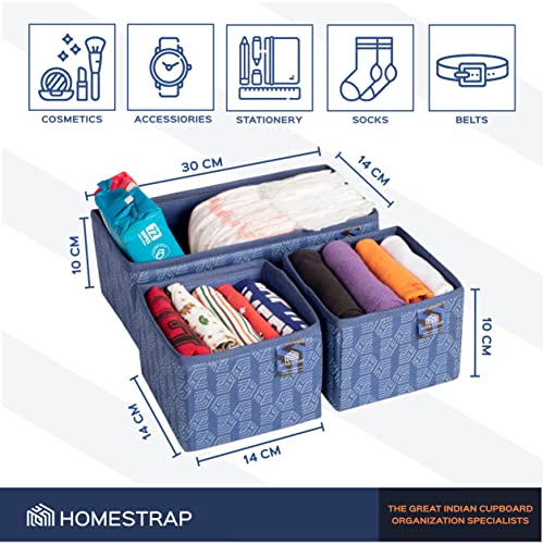 Set of 3, Foldable Storage Box, Drawer Organizer