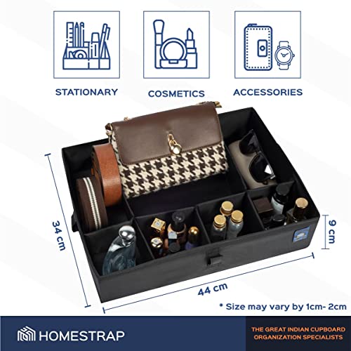 Set of 2, Multipurpose Foldable Drawer Organizer With 7 Compartments