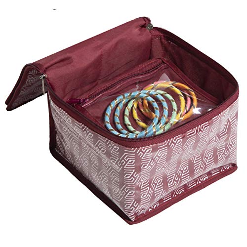 1 Jewellery Organizer with 10 Transparent Pouch Storage bag