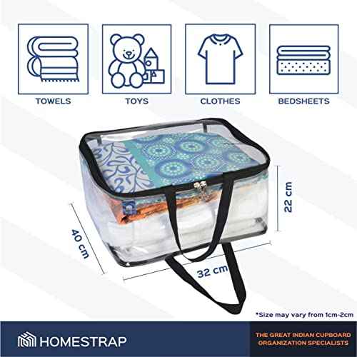 Transparent Clothes organizer with Handle and Zipper