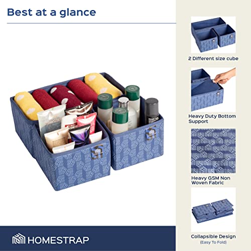 Set of 3, Foldable Storage Box, Drawer Organizer