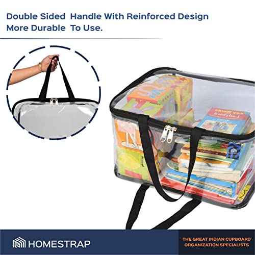 Transparent Clothes organizer with Handle and Zipper
