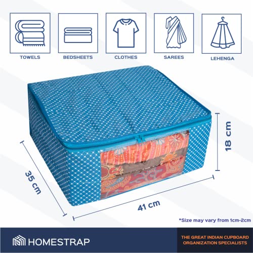 3 layer Cotton Quilted Saree Cover /Clothes Organizer