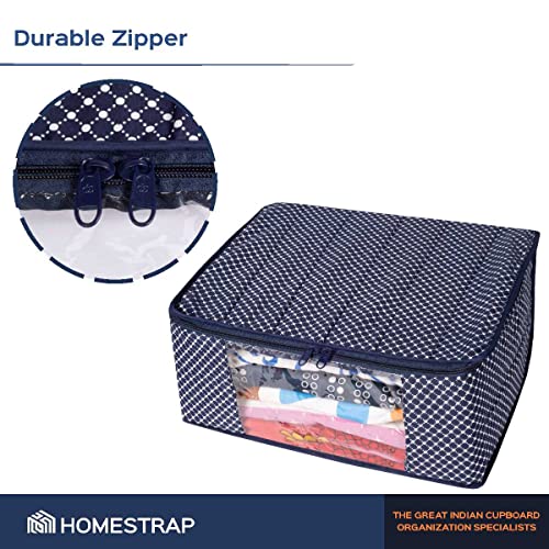 3 layer Cotton Quilted Saree Cover /Clothes Organizer