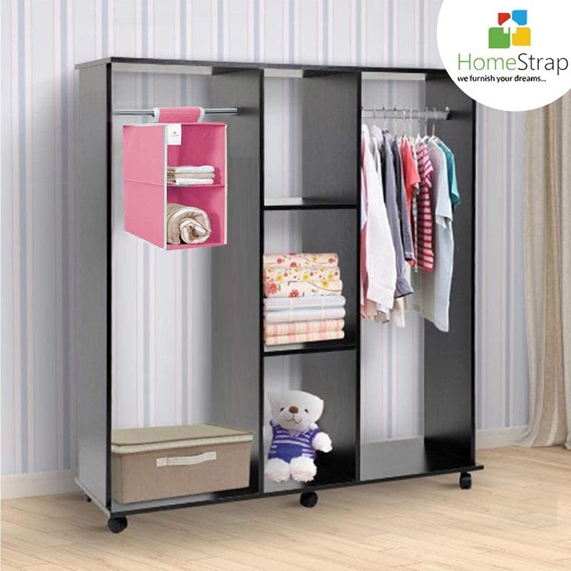 2 Shelf Hanging Organizer | Foldable Wardrobe | Closet Clothes Organizer