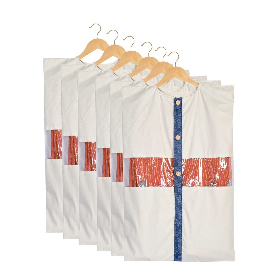 Hanging Cotton Saree Cover | Pack of 6