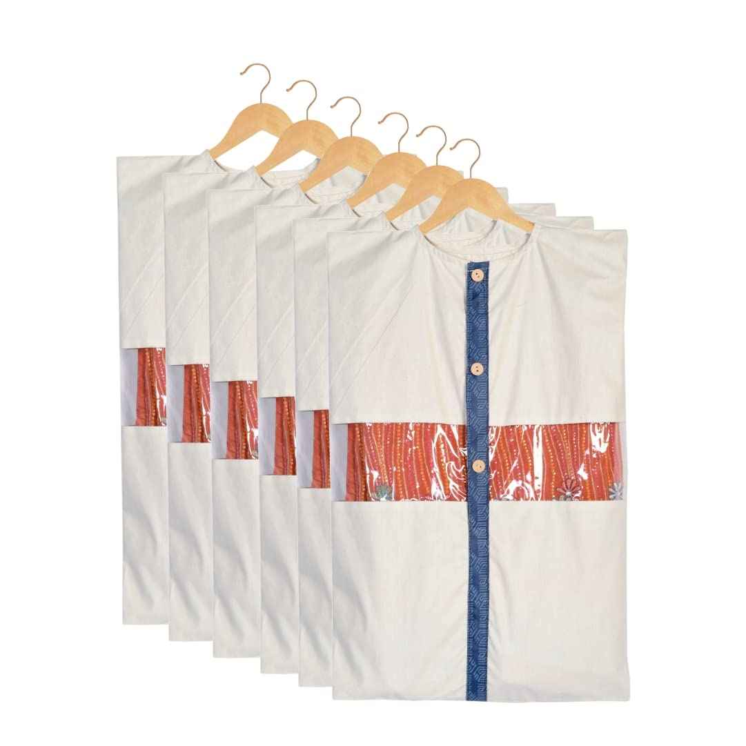 Hanging Cotton Saree Cover | Pack of 6