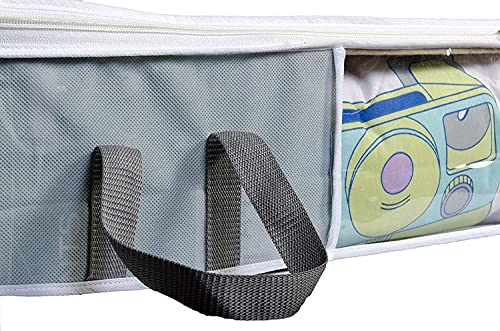14 Inch Underbed Organizer | Blanket, Pillow Storage Bag Set of 2