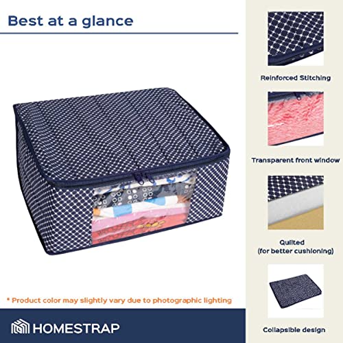 3 layer Cotton Quilted Saree Cover /Clothes Organizer