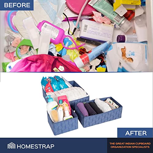 Set of 3,Foldable Storage Box with Zipper, Drawer Organizer