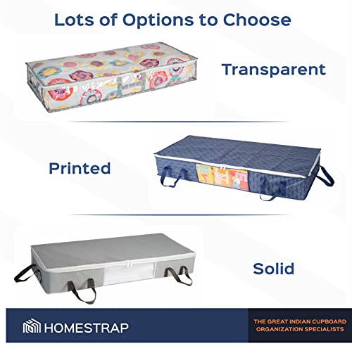 14 Inch Underbed Organizer | Blanket, Pillow Storage Bag Set of 2