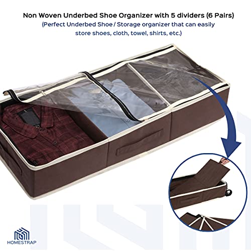 6 Section Footwear Underbed Organizer | Foldable