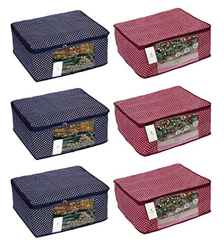 3 layer Cotton Quilted Saree Cover | Clothes Organizer