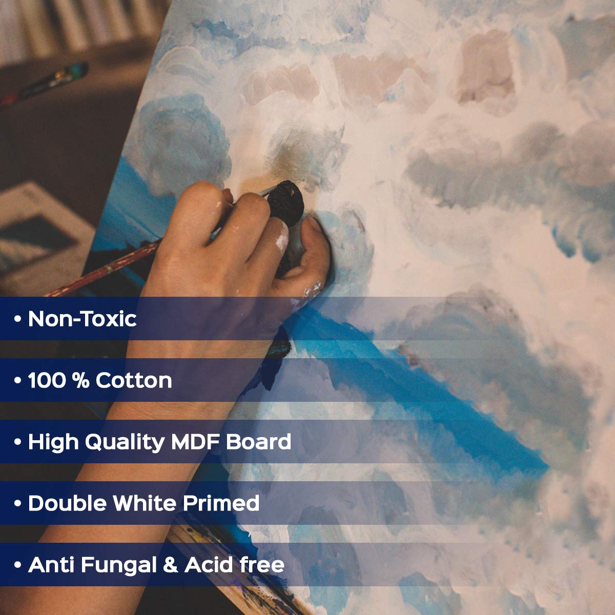 6X6 Inch Canvas Board (Pack of 6)