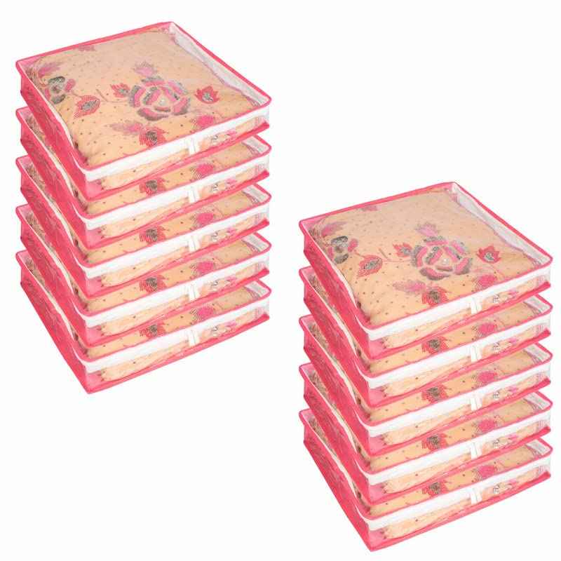 3 inch Height Saree Cover, Clothes Storage Bag | Pack of 10