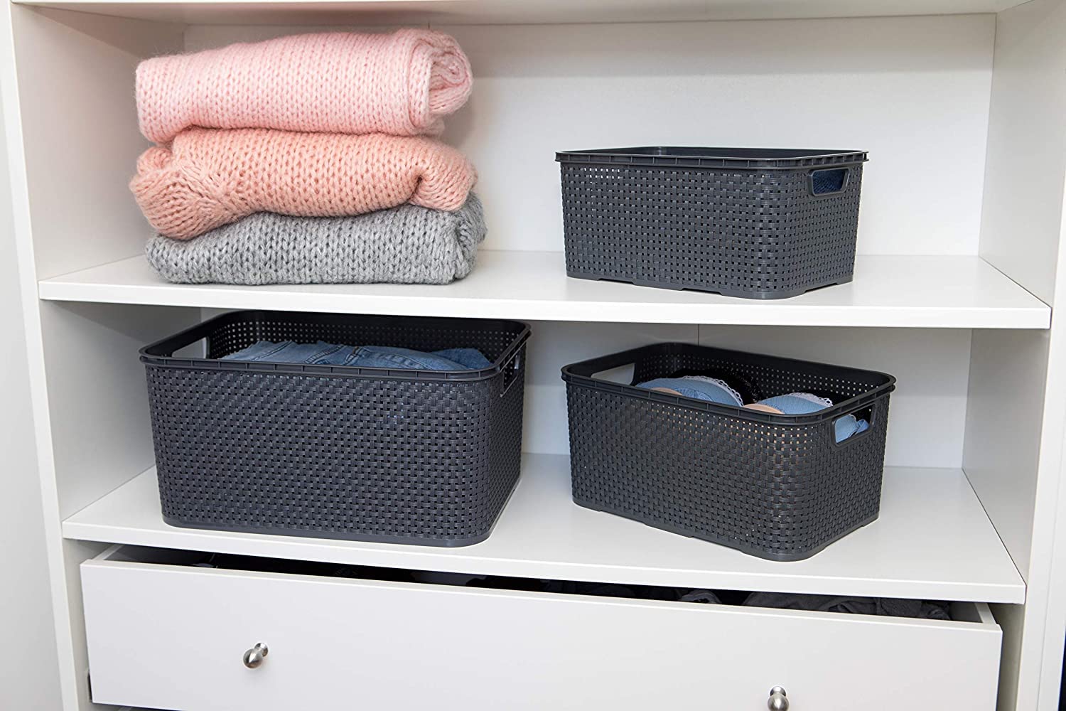Set of 3, Multipurpose Storage Organizer Basket