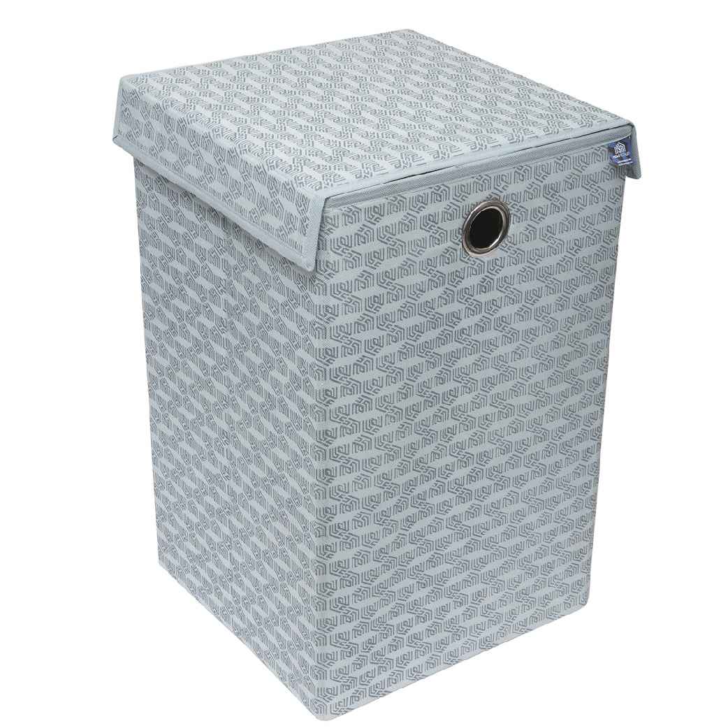 Laundry Basket with Lid Closure | Foldable | Grey