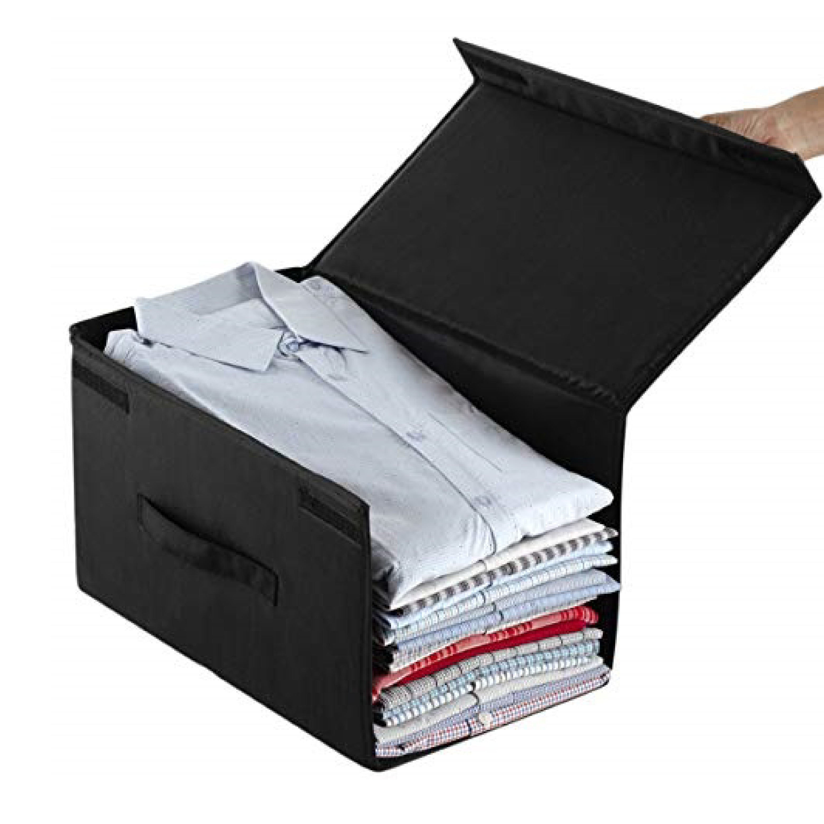 Clothes Stacker with Lid | Large | Black