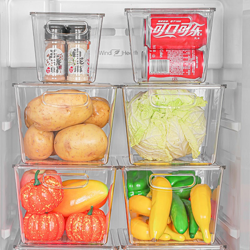 Set of 3, Transparent Tub | Plastic Storage Bins With lids