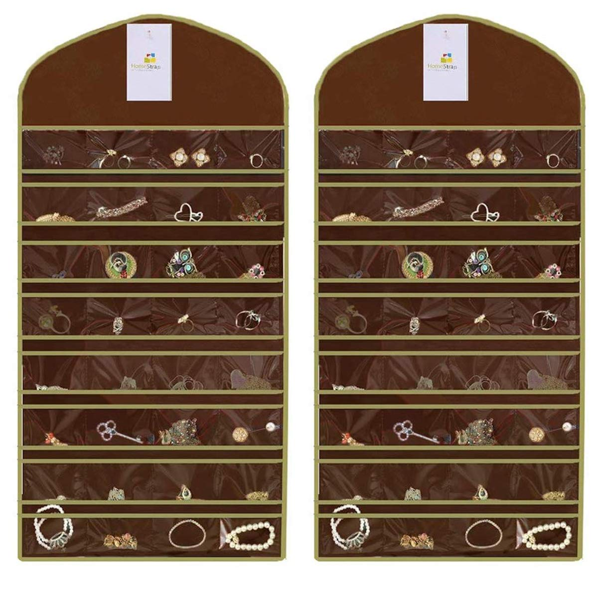 Double Sided Hanging Jewellery Organizer | Pack of 2