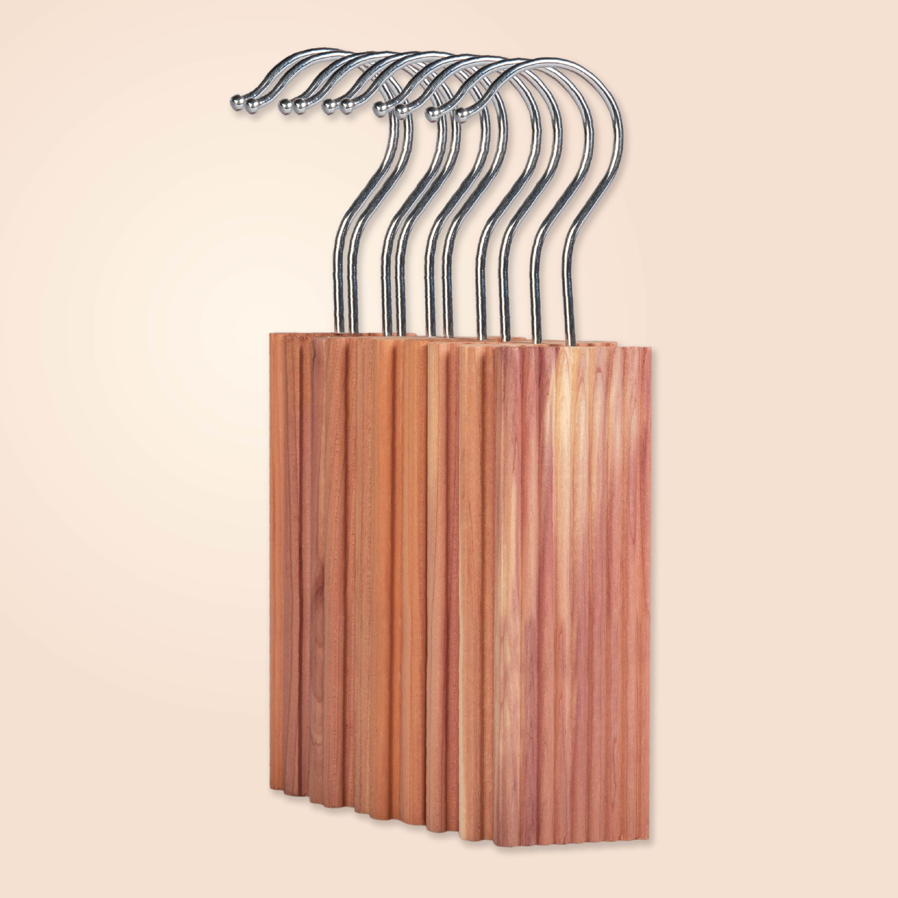 Natural Cedar Air Freshener Hang-Ups | Cedar Block Hangups for Wardrobe