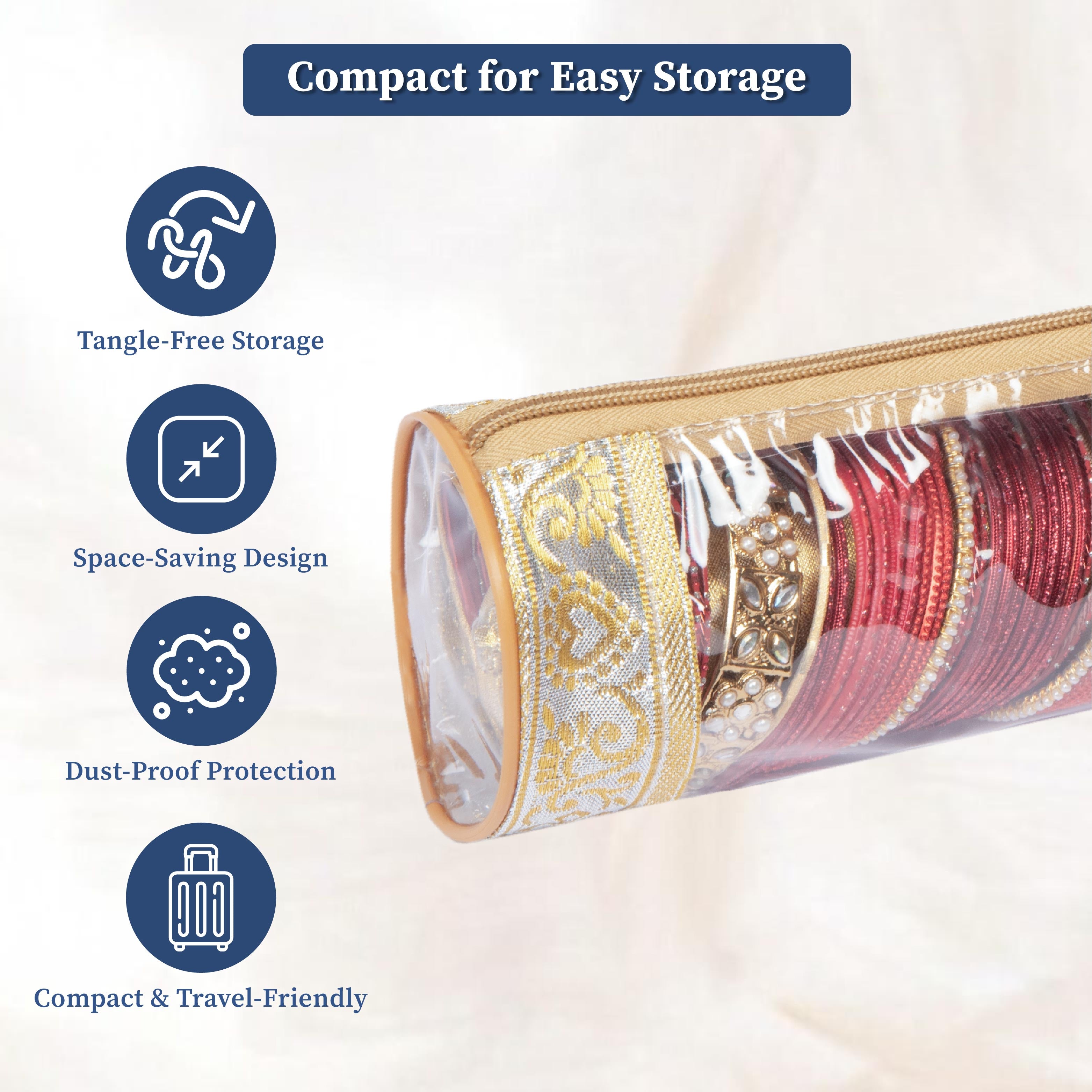 Bangle Pouch, Transparent Bangle Organizer