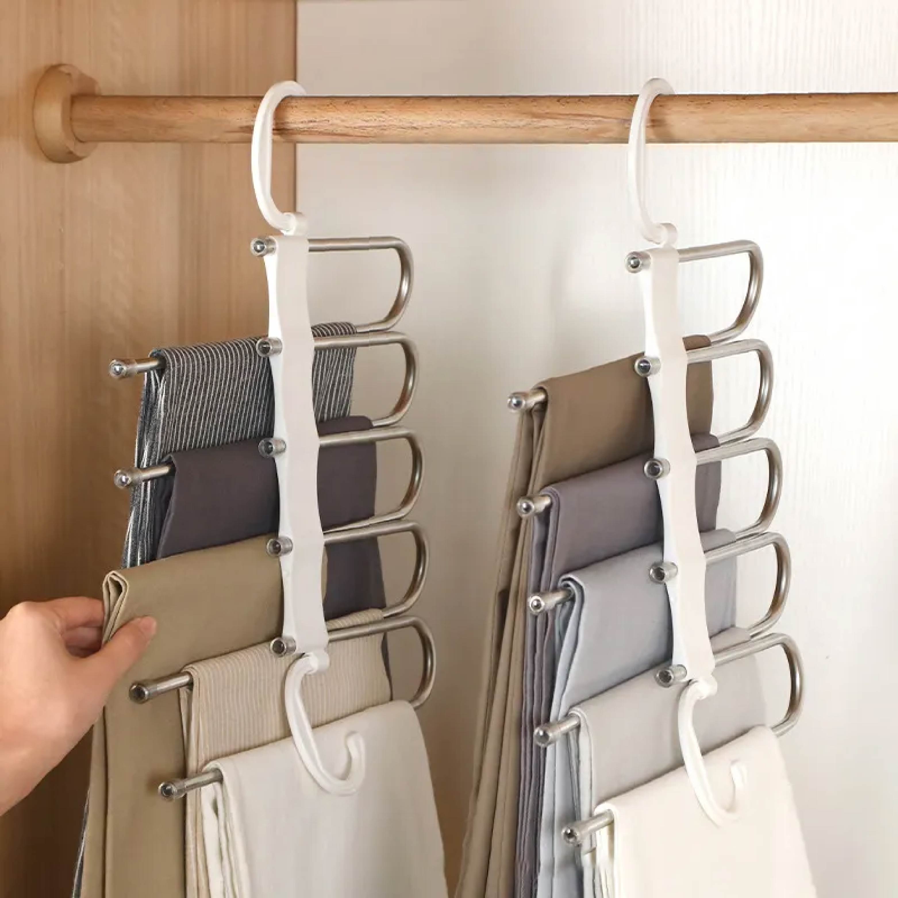 Space-Saver 5-in-1 Hanger | Multi-Layer Foldable Hanger