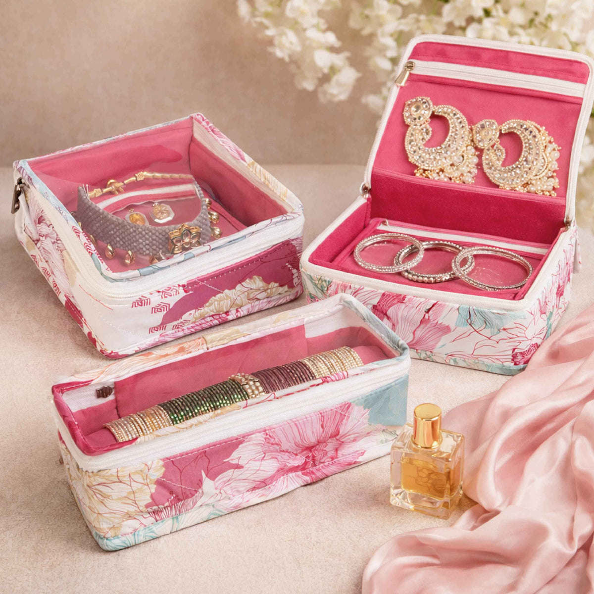 Gulmohar Accessories & Jewellery Organizers – 3 Piece
