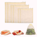 Set of 6 Reusable Mesh Vegetable Storage Bags