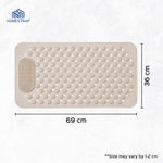Anti-Skid Shower Mat with Suction Cups & Foot Scrubber - Homestrap