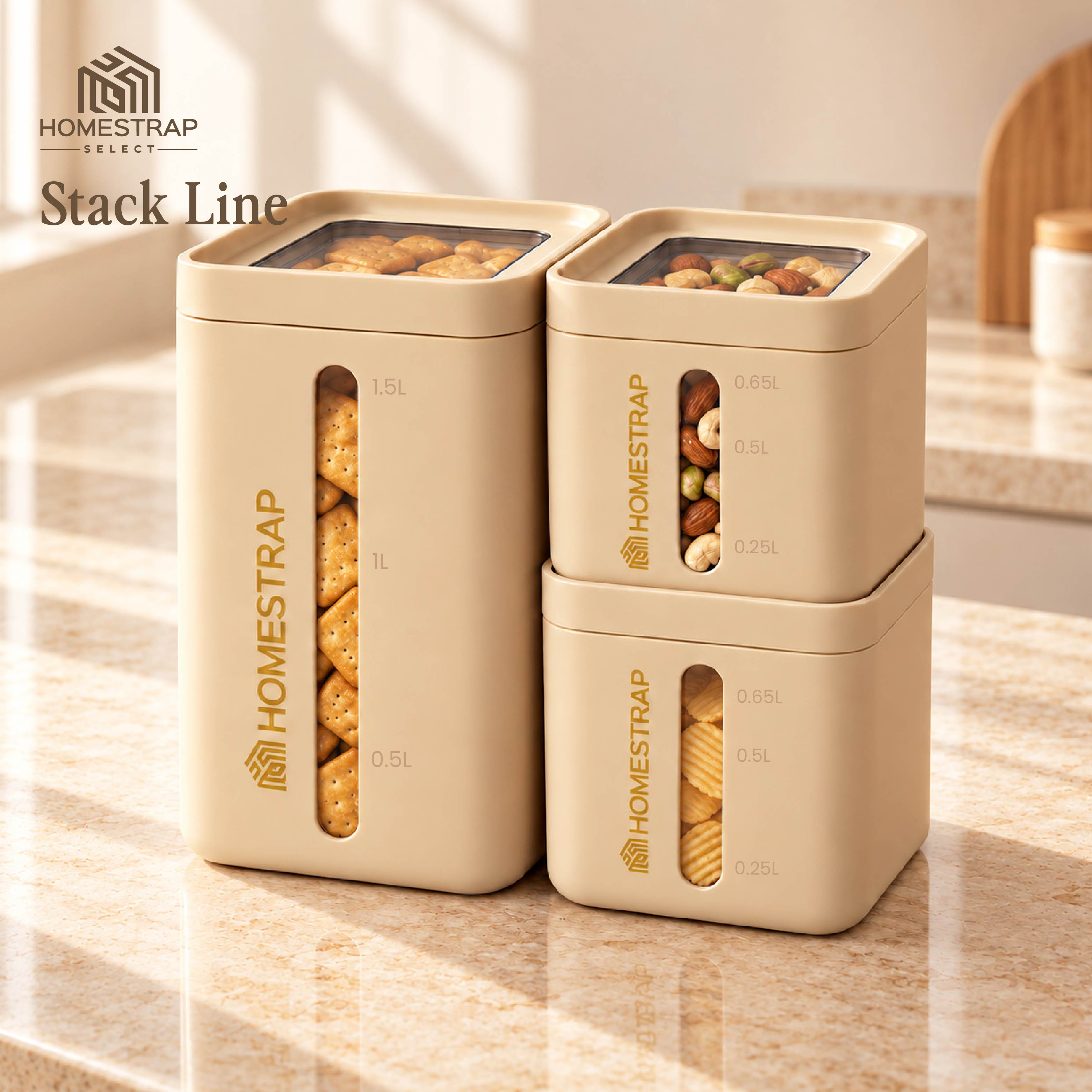 Stack Line – Airtight Canister Set of 3