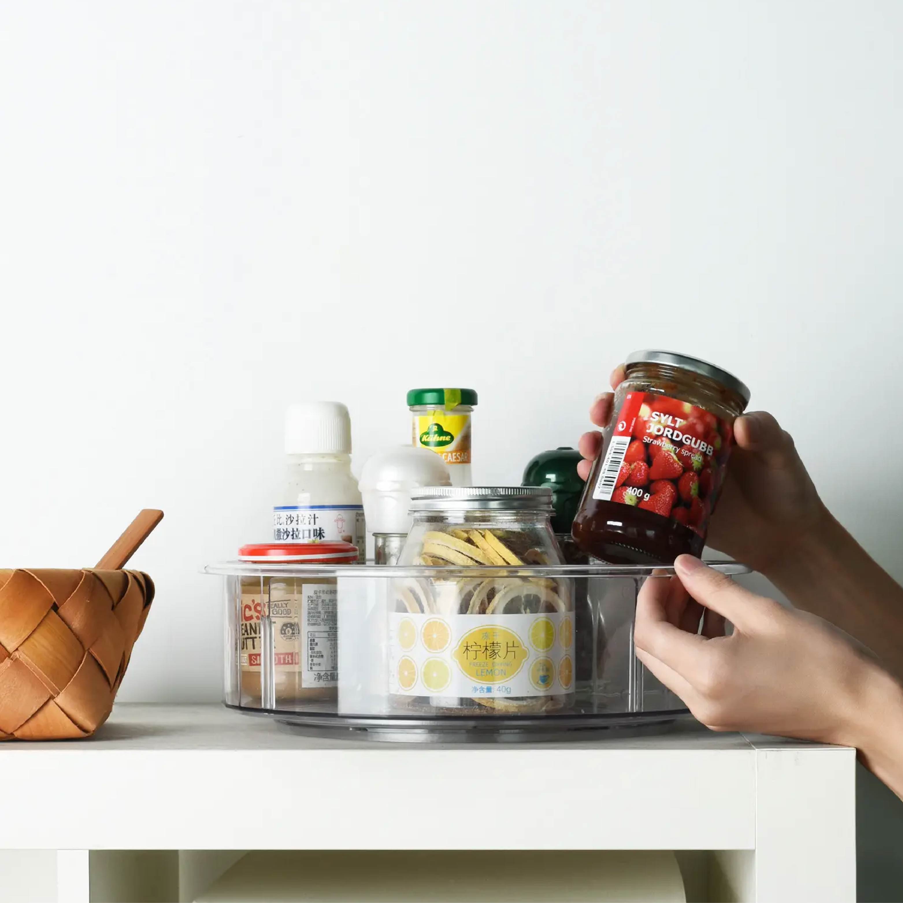 360° Multipurpose Rotating Organizer Tray with division| Lazy Susan