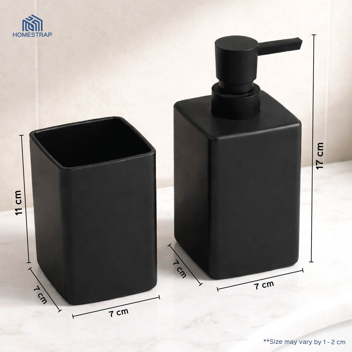Matte Liquid Soap Dispenser & Multipurpose Tumbler Set - Homestrap