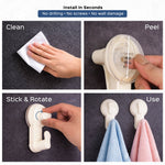 2-in-1 Suction & Adhesive Hooks|Set of 2 - Homestrap