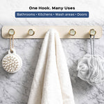 5 Hook Rack Self Adhesive Wall Hooks|Set of 2 - Homestrap