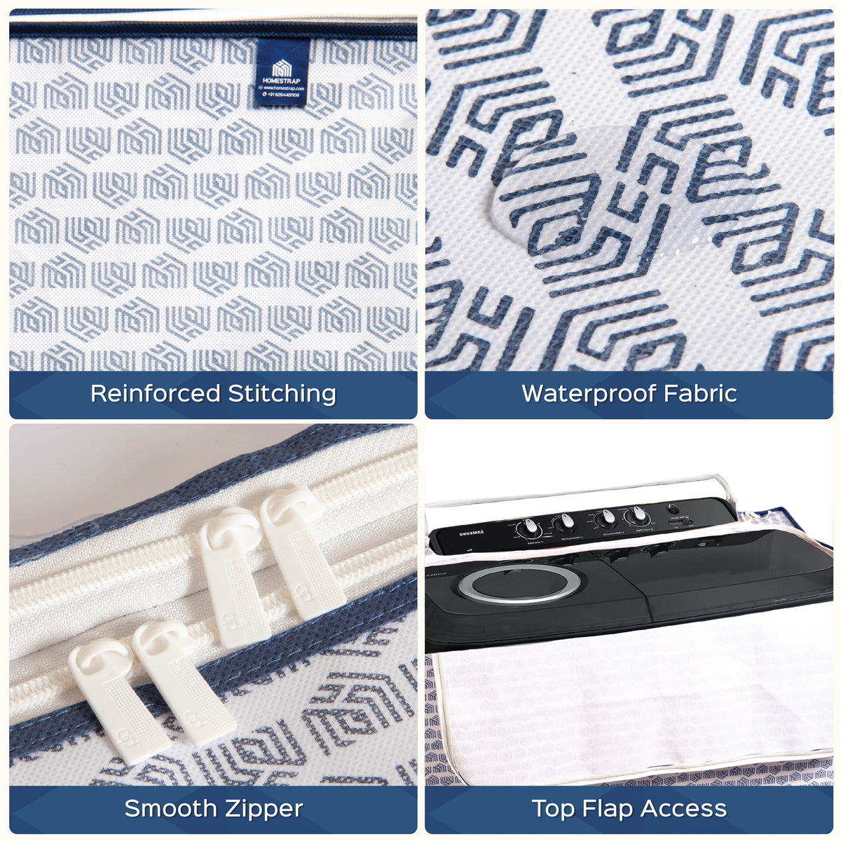 Semi Automatic Washing Machine Cover - Homestrap