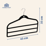 Velvet Multi Layered Hanger | 3 Layer Velvet Hanger(Set of 2) - Homestrap