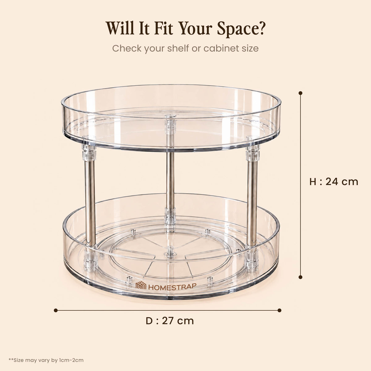 Twin Tier Spin – 2-Tier Rotating Organizer