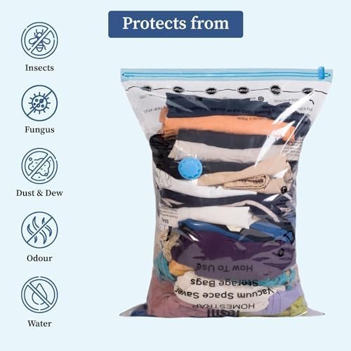 Vacuum Bag | Space Saver Compression Bags with Free Vacuum Pump - Homestrap